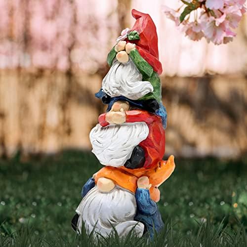 Hodao Spring Hear-No-No, See-No, Speak-No Gnomes פסלונים קישוטים פרחים קישוטי גמרים קישודים סקנדינביים Tomte Elf
