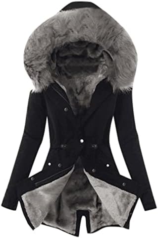 מעילי חורף לנשים 2022 פו פרווה מרופדת ז'קט לבוש חיצוני קל משקל קלה מעיל פארקה מעיל צמר מעיל ברדס גדול