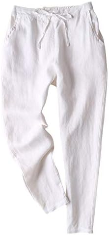 מכנסיים אלסטיים אלסטיים של Gihuo מכנסי מכנסיים מחודדים עם כיסים