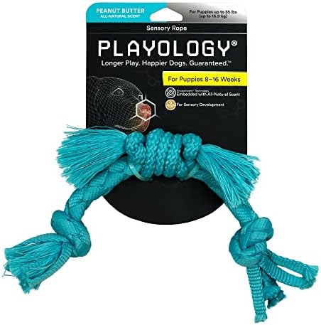 Playology Guppy Rope Toys צעצועים להתפתחות חושית, צעצועים כלבים קטנים - אינטראקטיביים