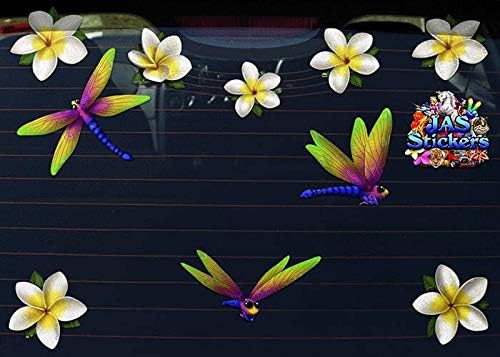 פרח שפירית פלומריה מדבקות מכוניות חרקים חבילת מדבקה ויניל גדולה לקירות טבליות מחשב נייד טבליות
