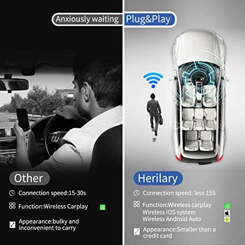 מתאם Carplay Wireless Wireless Carplay המרה קווי לחיבור אלחוטית Carplay עבור מכונית Carplay של Carplay,