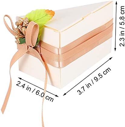 Toyandona 20 יח 'קופסת קנדי ​​קנדי ​​קופסת צורה קופסת אריזה לחתונה עם עלה ירוק וסרט נייר נייר קופסת אריזה