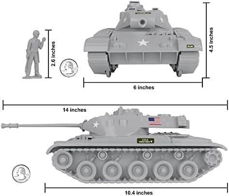 טים מי טוי ווקר ווקר טנק טנק גליסט -אפור 13 pc - מיוצר בארהב