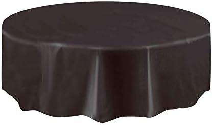 ייחודי עגול פלסטיק שולחן כיסוי, 84, שחור
