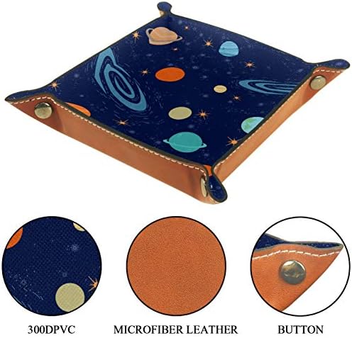 מערכת סולארית כוכבי כוכבים מארגן מארגן מגש אחסון מיטה מיטה קאדי שולחן עבודה מגש החלפת ארנק מפתח קופסת מטבעות