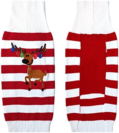 סוודר חג המולד של כלב חמות חורף חורף איילים איילים כלב בגדי סריגים קלאסיים פעמוני סריגה בגדי סנטה לכלב