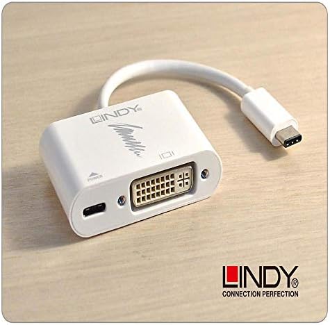 לינדי USB 3.1 סוג C לכבל מתאם DVI, תואם Thunderbolt 3, 0.15 מ '