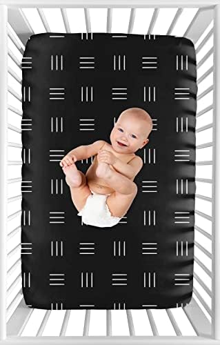 ג'וג'ו מתוק מעצב שחור לבן בוהו בוץ בוץ ילדה ילדה מצוידת מיני גיליון עריסה לתינוק משתלת עריסה ניידת