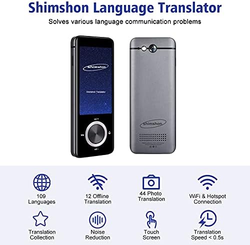 שמשון שפה מתורגמן מכשיר מנותק מתורגמן עם מיידי תמונה תרגום נייד דו כיוונית קול מתורגמן תמיכה 109 שפות אלקטרוני