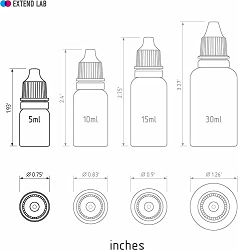 הרחבת מעבדה 10 PCS בקבוק טפטפת פלסטיק 5 מל - בקבוקי טפטפת עיניים סחיטה - בקבוקי טפטפת מיני ניתנים למיילוי עם