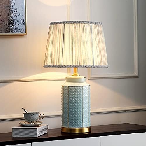 LXXSH חדש שולחן קרמיקה סינית מנורה סלון לימוד חדר מיטה בחדר שינה דגם חדר מנורות דקורטיביות בסגנון