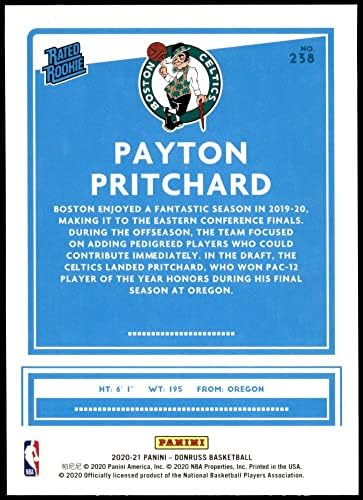 2020 דונרוס 238 Payton Pritchard Boston Celtics NM/MT Celtics