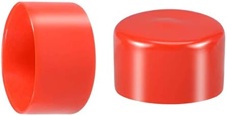 בורג חוט הגנת שרוול גומי עגול צינור בורג כובע כיסוי ידידותית לסביבה אדום 52 ממ מזהה 100 יחידות