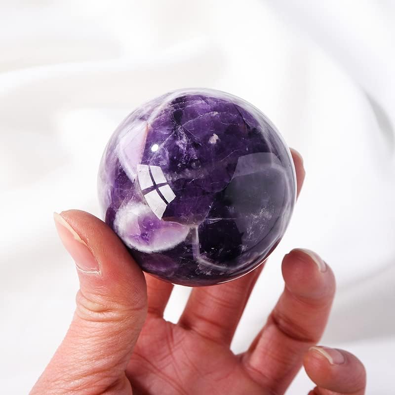 Manhai 1pc 200 גרם/300 גרם/500 גרם קוורץ טבעי גביש חלום אמטיסט כדור ריפוי אמטיסט תחום קריסטל רייקי דגימת אבן