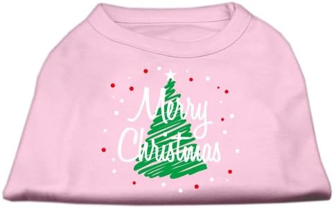 מוצרי חיות מחמד של מיראז ', 14 אינץ' שרבטו חולצות טביעת מסך חג מולד שמח לחיות מחמד, גדולות ורווד בהיר