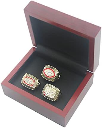 שיאקומן 1982 1987 1991 וושינגטון אליפות העתק טבעות סט אלופי עולם עם דלוקס עץ תיבת גודל 11 מתנות
