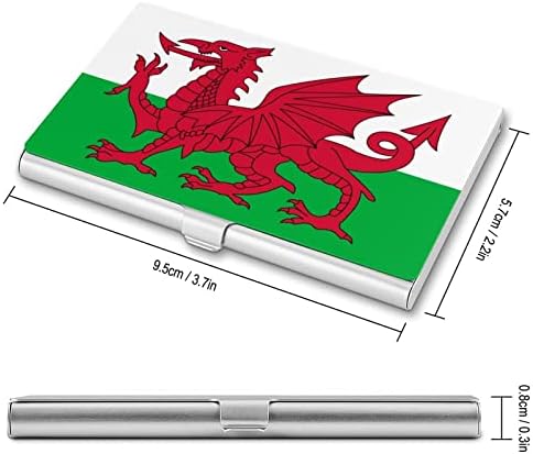 דגל של ויילס וולשית עסקים מזהה כרטיס מקרה מחזיקי מגן תיבה ארגונית צדפה עבור גברים נשים