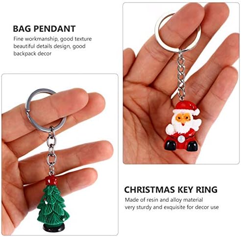 מחזיק מפתחות חג המולד תליון סנטה קלאוס פעמון חג המולד עץ מפתח שרשרת לחג המפלגה טובות אספקת בית