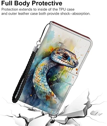 מארז הכיס הכחול של Shencang מתאים לאייפון XS מקסימום Snake Cobra ART-41 מזומנים ומחזיק תעודת זהות חריצים