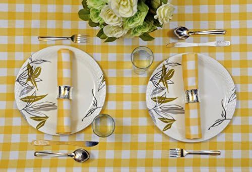 TableCloth כותנה משובצת שולחן בופלו משובץ - אידיאל לבית, מסעדות, בתי קפה - מסיבות ארוחת ערב יומיומיות