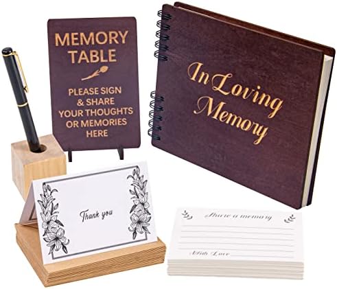 הלוויה ספר אורחים חלופות עבור אזכרה כניסה ספרי זיכרון לחגיגה של חיים כולל 4 * 6 אינץ תודה לך כרטיסי עם מעטפות