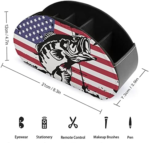 דגל אמריקאי דגל אמריקאי קופסת אחסון שלט רחוק PU רב-פונקציונלי טלוויזיה מחזיקי שלט רחוק תיבת מארגן