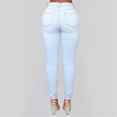 Andongnywell's Skinny's Stred Jeans Jeans מכנסיים ג'ינס מכנסיים מותניים גבוהים נמתחים מכנסיים מתאימים