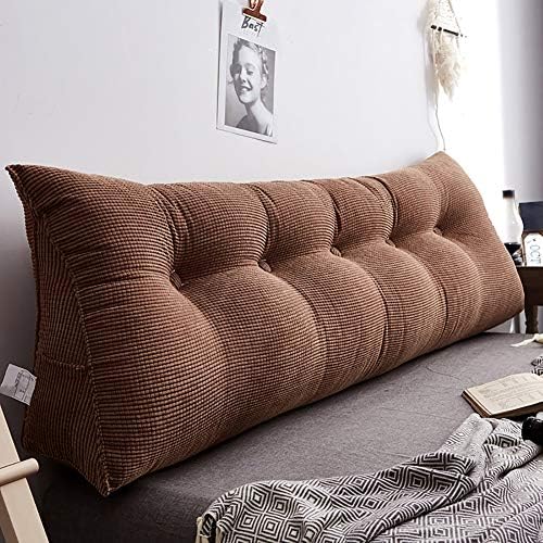 כרית משולש רך טופ, ראשית ראשית גדולה של מיטת טריז מיטת כרית מיטת אחורית תמיכה בקריאת כרית קפה 120x23x45 סמ