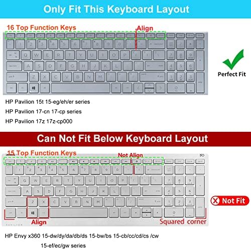 Keyboard Cover for 2022 HP Pavilion 17 Laptop 17.3 17t 17z 17-cn 17-cp 17z-cp300/200/100 17-cn0025nr