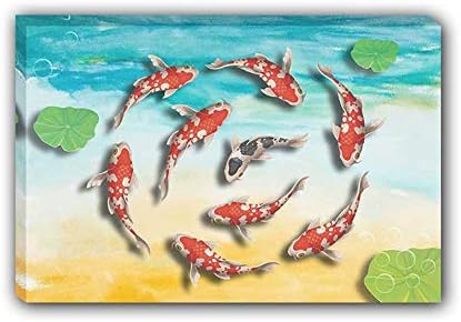 מפעל אמנות פנג שואי קוי ציור דגים קנבס