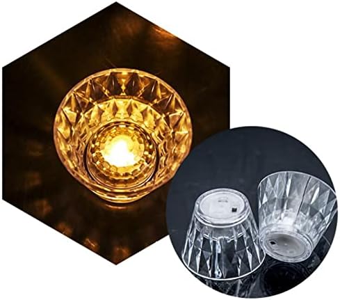 גביש מנורת שולחן - קריסטל יהלומי לילה אור סוללה מופעל מנורת רך אור רומנטי לצד לילה מנורת עבור חדר עיצוב