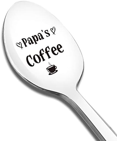 כפית הקפה של פאפא חרוט מתנה מצחיקה לאב אבא, חובב קפה כפית מתנות יום הולדת חג ההודיה הטוב ביותר לחג
