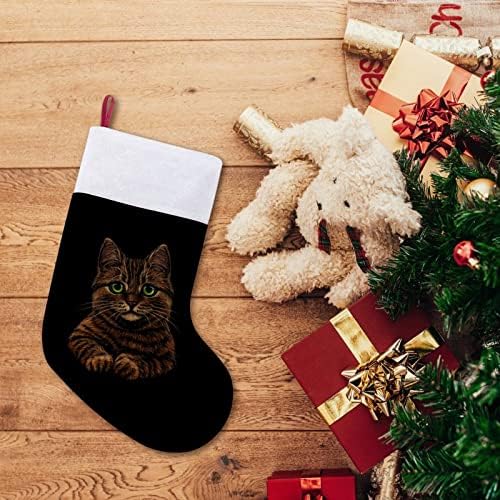 דיוקן חתול צבעוני גרבי חג המולד גרבי חג המולד פאוץ