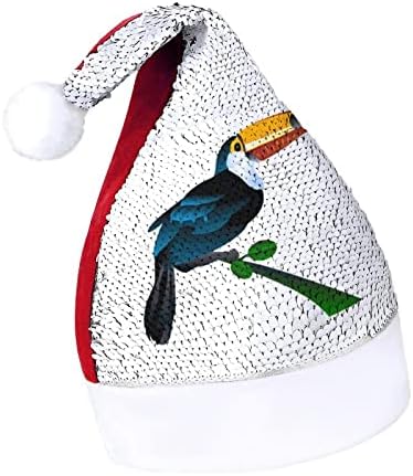 חמוד טוקאן ציפור מצחיק חג המולד כובע נצנצים סנטה קלאוס כובעי גברים נשים חג המולד מסיבת חג קישוטים