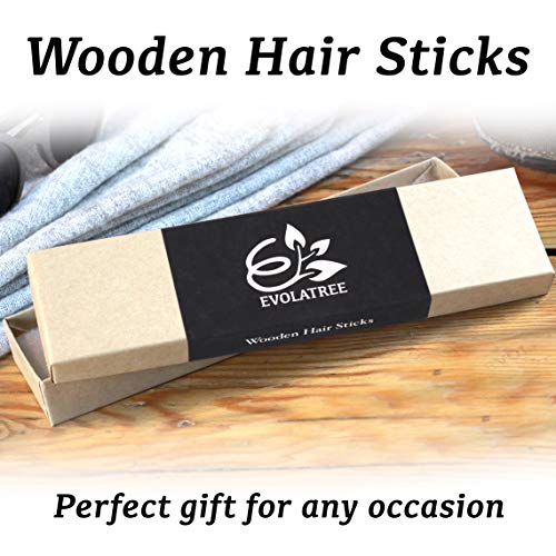 כפול חודים שיער פין - טבעי עץ יד מגולף שיער מקל-עץ שיער אבזרים