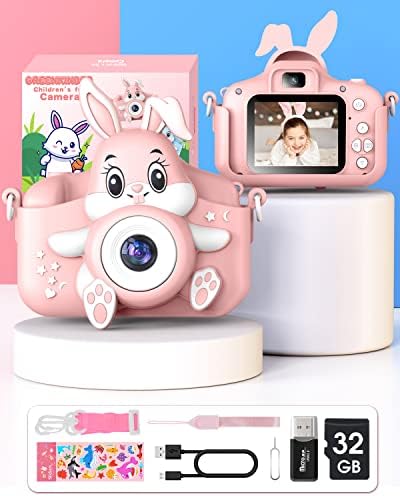 מצלמת ילדים גרינקינדר, מצלמה דיגיטלית לפעוטות לגילאי 3-12 בנות בנים ילדים, מתנות צעצועי יום הולדת
