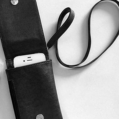יפן קימונו שחור איור טלפון ארנק ארנק תליה כיס נייד כיס שחור