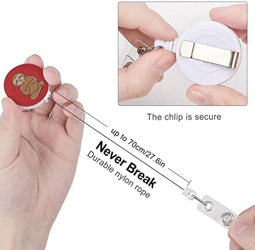 קריקטורה פיצה עצלן נשלף תג מחזיק סליל עם חגורת קליפ מפתח טבעת חמוד גרפי עבור שם מזהה כרטיס אחד גודל