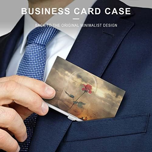 זכוכית רוז פרח כרטיס ביקור מחזיק רזה כרטיס ביקור ארנקים כרטיס אשראי מזהה מקרה עם הדפסת דפוס עבור גברים &מגבר;