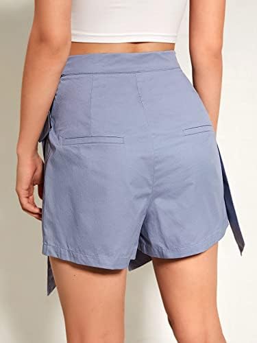 מכנסיים קצרים של LKTM לנשים מכנסיים קצרים קדמיים במותניים מותניים גבוהים לנשים