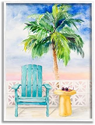 סטופל תעשיות טרופי חוף כיסא דקל עץ חוף ים ציור, עיצוב על ידי לני לורת