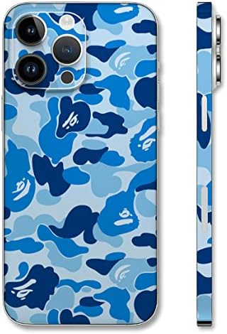 Studio Studio Blue Camo מדבקות עור לאייפון 14 Pro Max - ללא בועה, רזה, אטום למים - הגנה והתאמה
