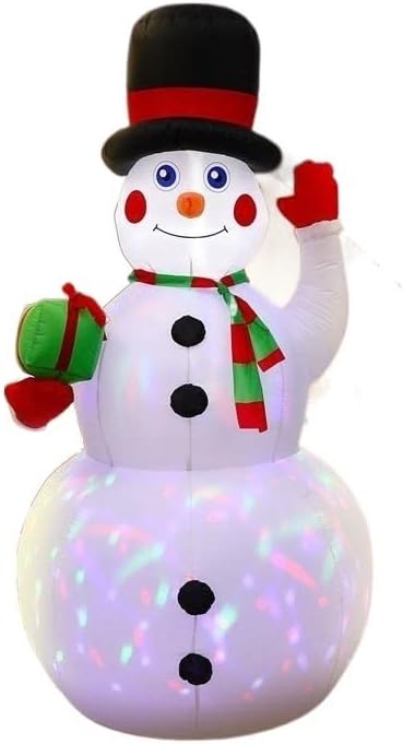 קישוטי חג המולד המתנפחים של EESLL חיצוניים איש שלג מתנפח בחג המולד עם קישוט אורות פינגווין לקישוט מסיבת חג המולד