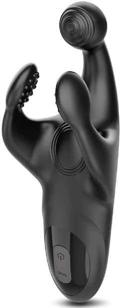 MOONA 3 נקודות עיסוי רוטטות פין טבעת צעצוע מין מוצרים למבוגרים לגברים, שפיכה עיכוב הפין הגדלת פין