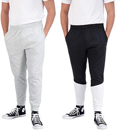 Unipro Mens 2-חבילות צמר מכנסי טרנינג מכנסי טרנינג פעילים מכנסי מסלול אתלטים פעילים עם אימון כיסים