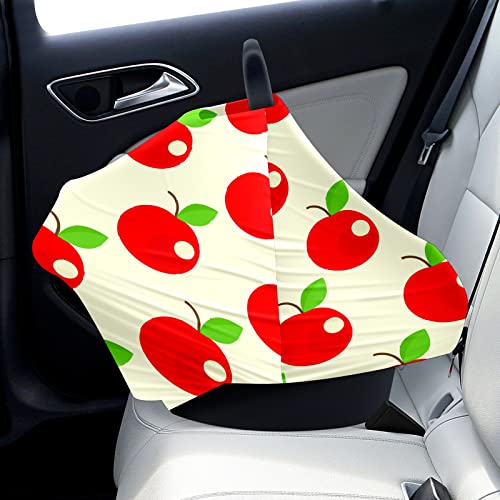 מושב מכונית לתינוק מכסה פירות תפוחים אדומים מתוקים דפוס כיסוי סיעוד כיסוי עגלת צעיף הנקה לחופית עגלת תינוקות