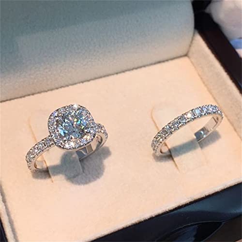 להקת חתונה לנשים טבעת עגול יהלום להקת חתונה טבעת יהלום זוג תכשיטים חמודים