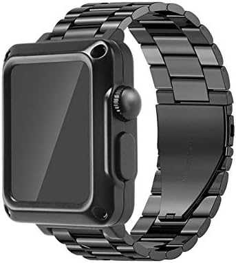 מארז רצועת הפלדה של Haodee עבור Apple Watch 7 6 SE 5 4 3 SE מפלדת אל חלד מוד עבור IWatch 44 ממ 42 ממ 38