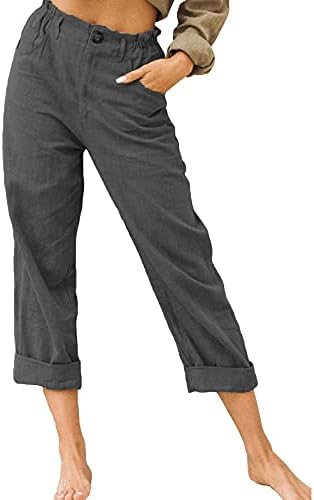 מכנסי טרניעה של Xiloccer Pants מכנסיים מכנסיים טקטיים לנשים מכנסי נשים לעבודה מכנסי פשתן כותנה מכנסי מכנסיים